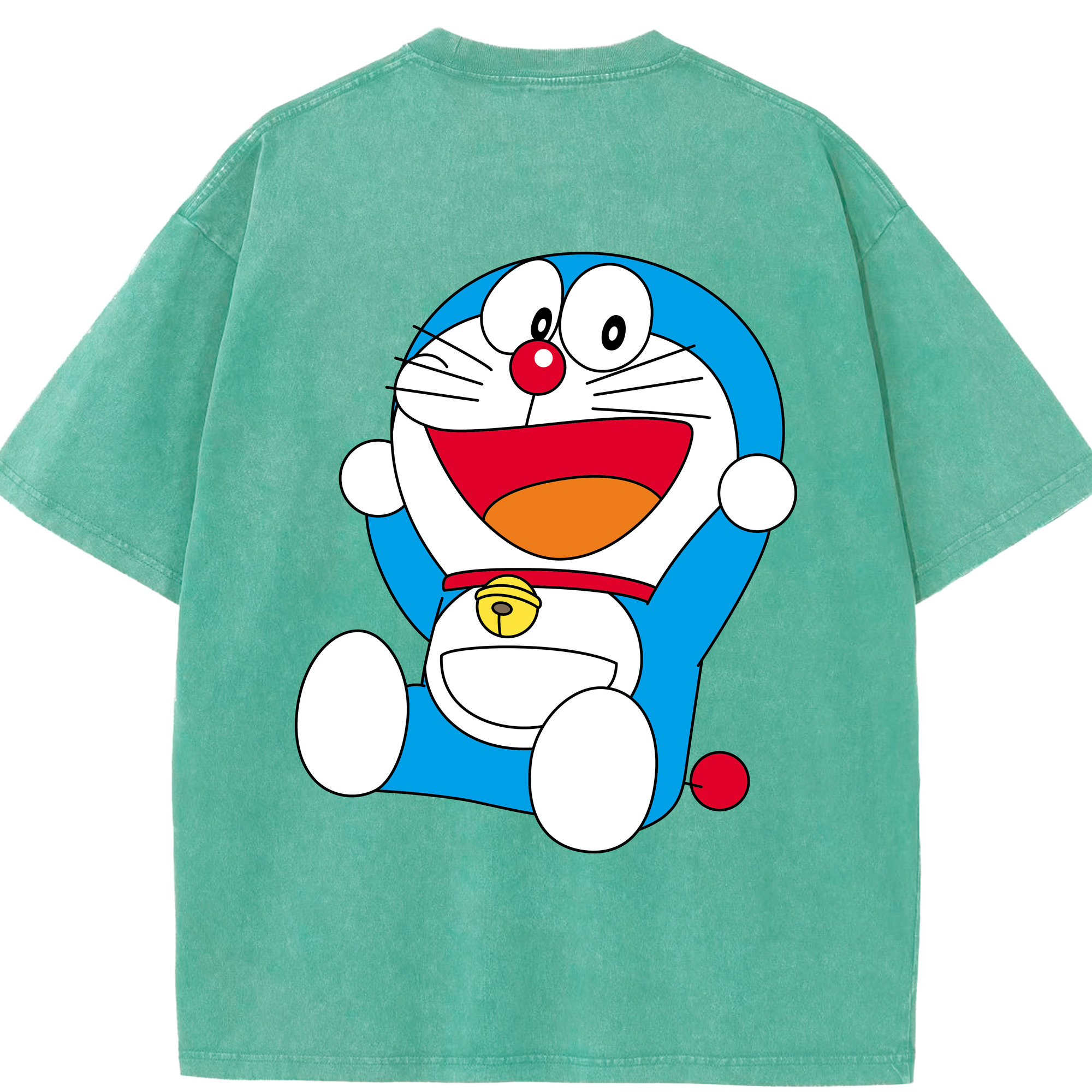 （画像用） ドラえもん Doraemon 綿100% ヴィンテージ風 半袖Tシャツ（背面プリント）